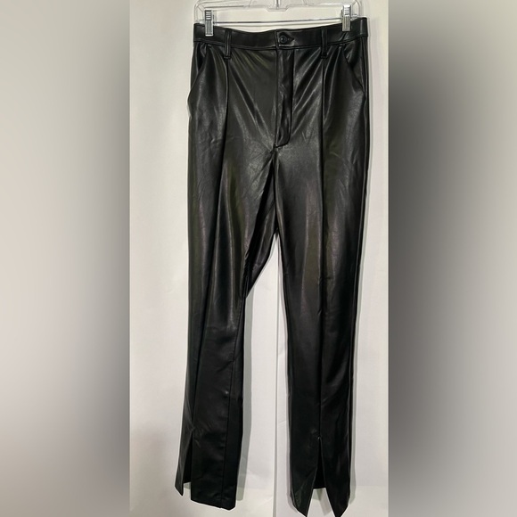 Abercrombie & Fitch Faux Leather Black Ultra High Rise The Skinny Pants SZ 30/10 - Picture 1 of 8